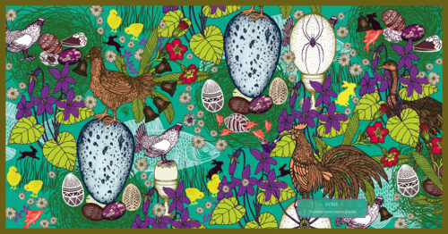 Michaël Cailloux <br> Planche du Mois d'avril, Merveilleuse Nature