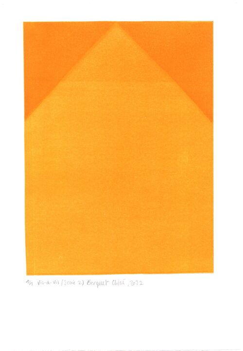 Chloé Bocquet<br> Vis-à-vis (série 2) Jaune orange