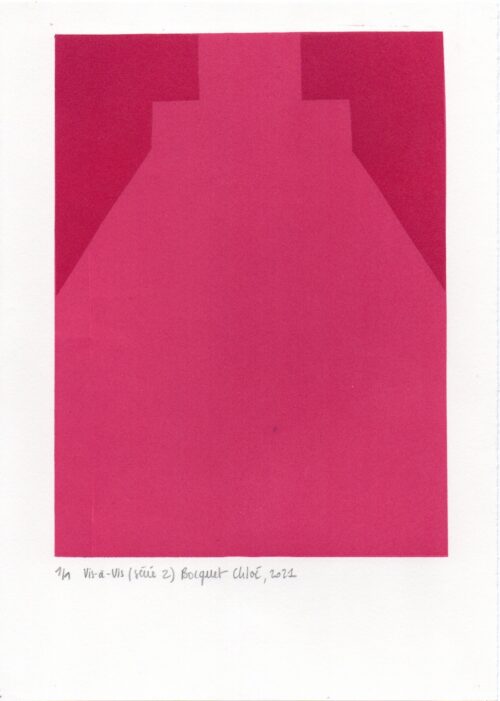 Chloé Bocquet<br> Vis-à-vis (série 2) Rose rouge