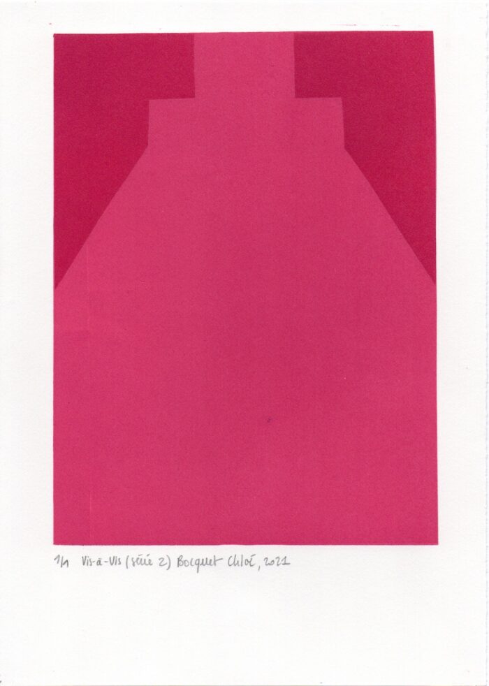 Chloé Bocquet<br> Vis-à-vis (série 2) Rose rouge