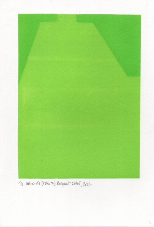 Chloé Bocquet<br> Vis-à-vis (série 2) Vert clair