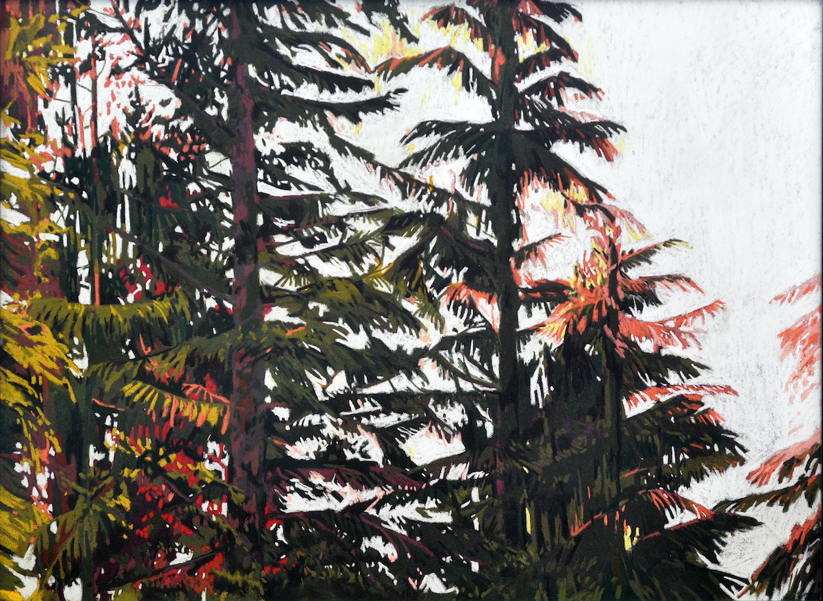 Solenn Marrel <br> Polyptyque – Intérieurs de forêt rosejaune – Image 5