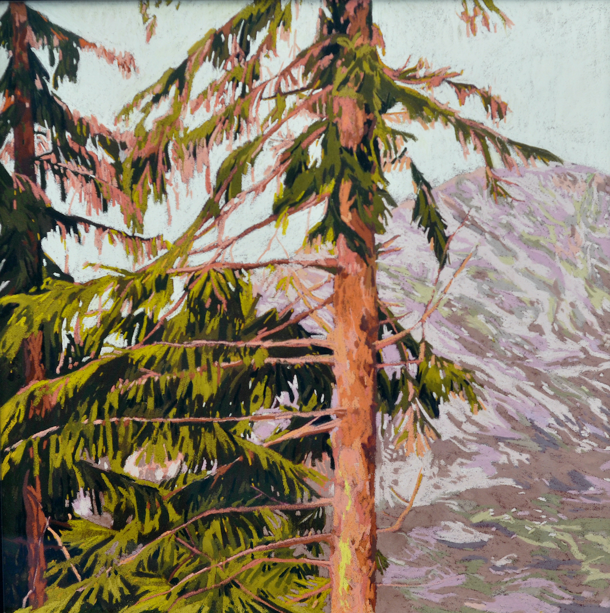 Solenn Marrel <br> Polyptyque – Intérieurs de forêt rosejaune – Image 8